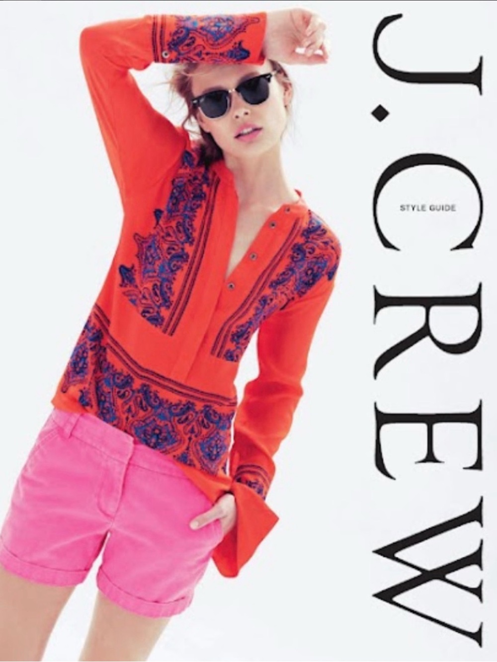 J. Crew Dervish Paisley Poppy Red Tunic XS